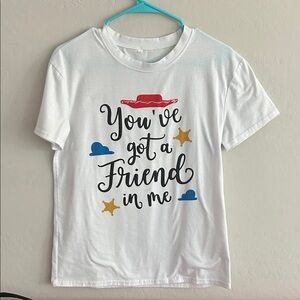 White Kids Shirt with Toy Story Print